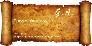 Gunst Aranka névjegykártya